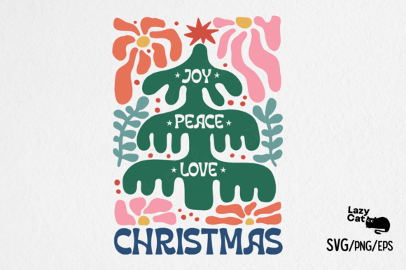 Boho Christmas Tree SVG PNG for Modern Illustrations