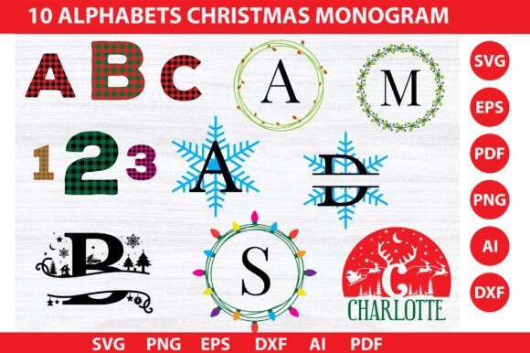 Christmas Alphabate Monogram Mega Bundle Review