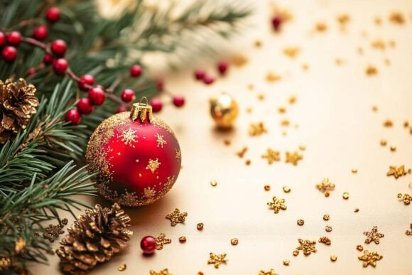 Christmas and New Year Background for Illustrations