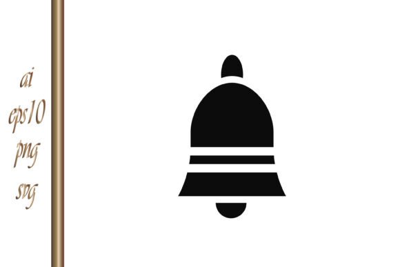 Christmas Bell Stencil Clipart Xmas Icon for Modern Illustrations
