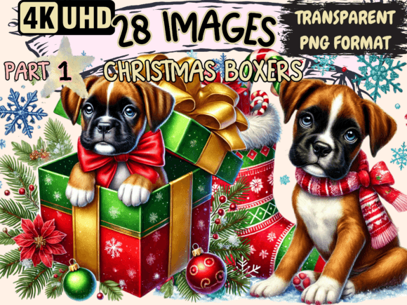 Christmas Boxers Clipart P1 Review: Essential Illustrations for Seasonal Brands