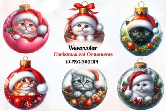 Christmas Cat Ornaments Bundle: A Review of Premium Illustrations for Sellers