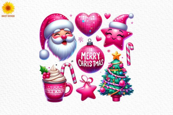 Christmas Elements Sublimation Png for Modern Illustrations