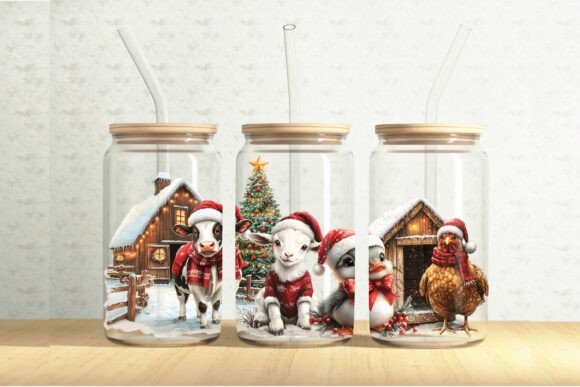 Christmas Farm 16oz Glass Tumbler Wrap Review