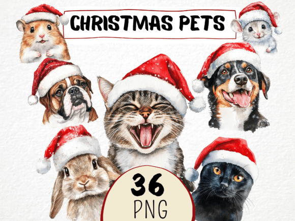 Christmas House Pets Clipart 36 Png for Illustrations