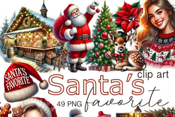 Cozy Christmas PNG Bundle, Watercolor