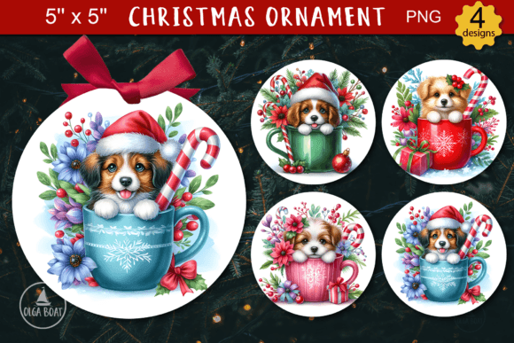 Dog Christmas Ornaments Bright: A Review for Commercial Illustrations