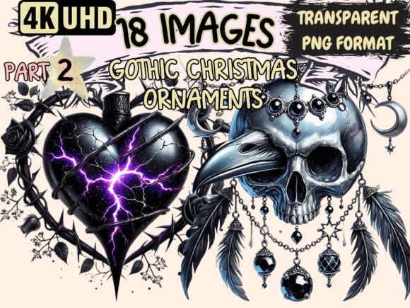 Gothic Christmas Ornaments P2: A Crafter's Review of These Illustrations