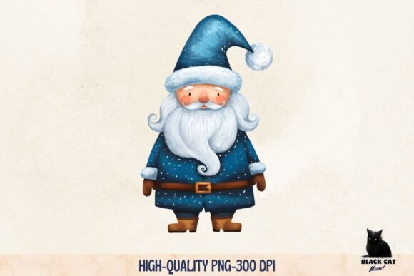 Midnight Blue and Gold Christmas Clipart for Illustrations
