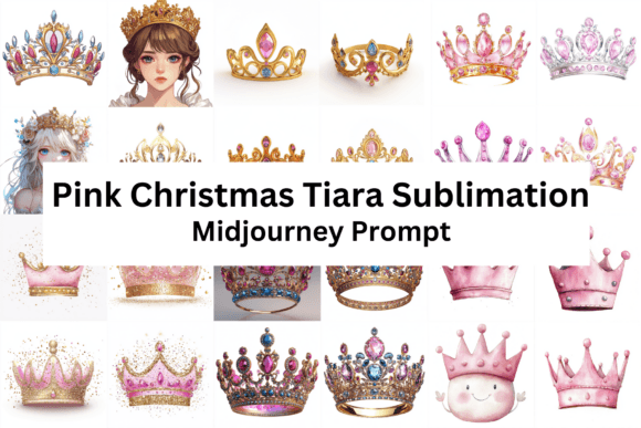 Pink Christmas Tiara Midjourney Prompts for Illustrations