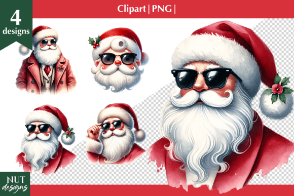 Santa with Glasses, Christmas Clipart: A Designer's Stitch-Test Review