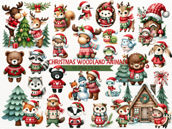 Woodland Christmas Animals Cliparts PNG: A Review for Sellers
